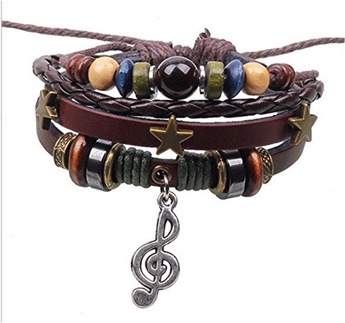 NEW Jewelry Fashion Infinity Leather Charm Bracelet Silver lots Beads Style N2