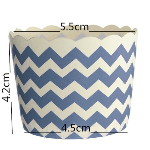 New 50pcs Muffin Cupcake Baking Cup Paper Liner Craft Party Wedding Birthday (Blue)