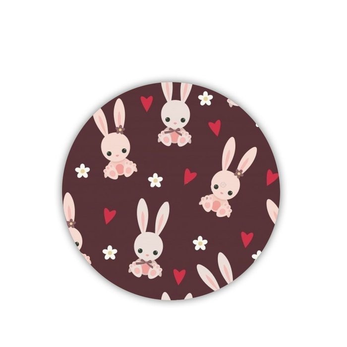 Generic Cup Coaster Printed Bunny Mdf Hipster N2