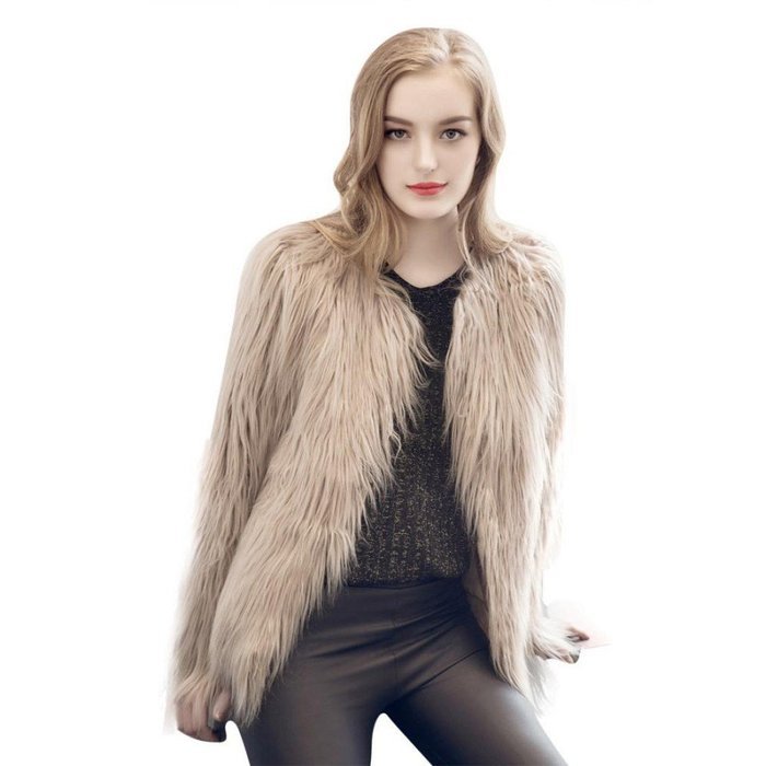 Outerwear,Morecome Womens Warm Faux Fur Fox Coat Jacket Parka Coat N2