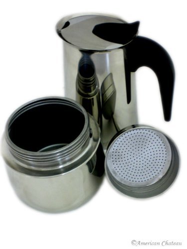 Stainless Steel Stovetop 9 Cup Coffee/Espresso Maker N3