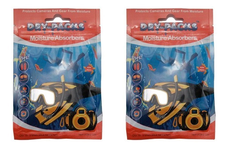Dry-Packs 2gm Scuba and Camera Moisture Absorbing Silica Gel Indicating Packet, Pack of 12