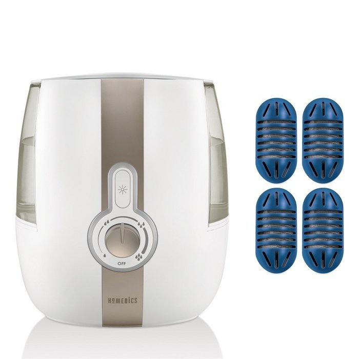 HoMedics Cool Mist Ultrasonic Humidifier (1-Gallon) Bundle with HoMedics Ultrasonic Humidifier Demineralization... N2