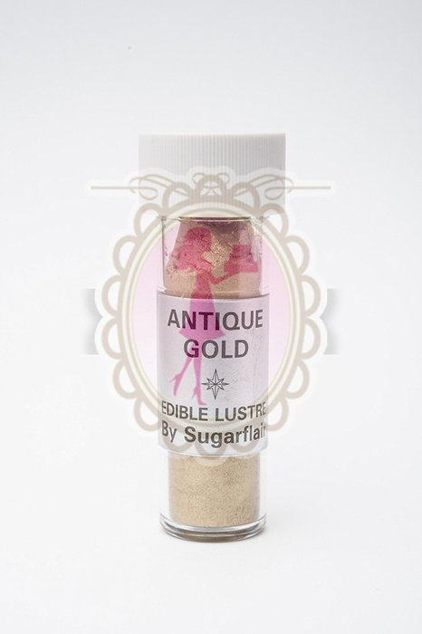 Sugarflair ANTIQUE GOLD Edible Lustre Dust Powder - Cake decorating shimmer N2