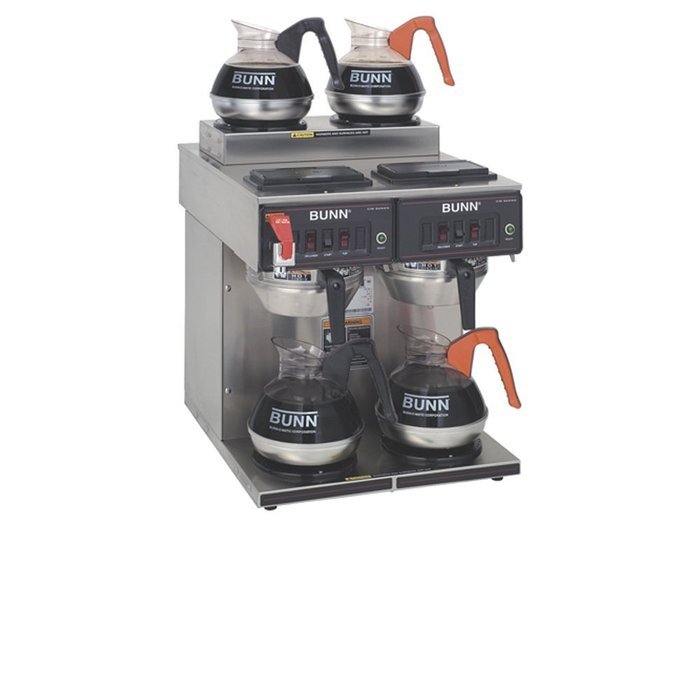 Bunn 23400.0001 CWTF Twin Automatic Commercial Coffee Brewer with 4 Warmers, 240-volt