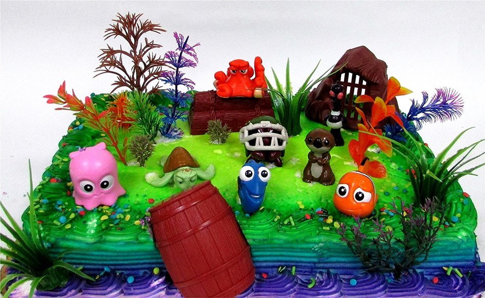 FINDING DORY 18 Piece Birthday CAKE Topper Set, Featuring Dory, Nemo and Other Sea Friends, Decorative Themed... N2
