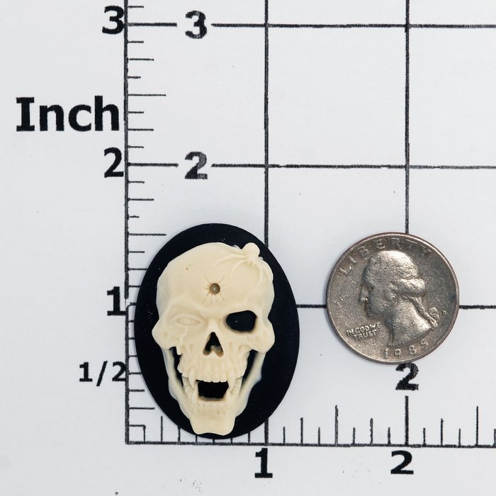 Gothic Skull Cameo Silicone Mold Food Safe Fondant, Chocolate, Candy, Resin, Polymer Clay, Jewelry, Craft Mold