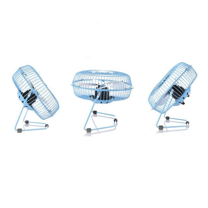 USfafa Mini Usb Table Desk Personal Fan Metal Blades Usb Cable For Laptop/Pc Powered By Netbook, Computer And... N3