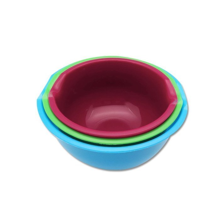 3 Mixing Bowls Set with Spout in Assorted Colors