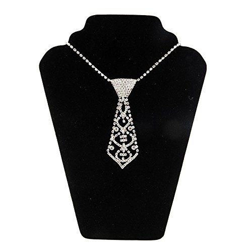 Fashion Sexy Bling Rhinestone Neck Tie Necklace for Prom Ball Bridal Party N3