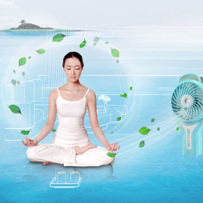 Dealpeak USB Rechargeable Handheld Mini Fan with Cooling Mist as Personal Cooling Humidifier for Home Office and... N30