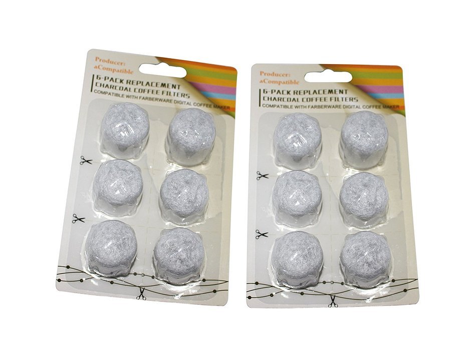 Generic Replacement Water Charcoal Filters for Farberware #169208, #898677, #169209, #898682, #103743, #103744... N2
