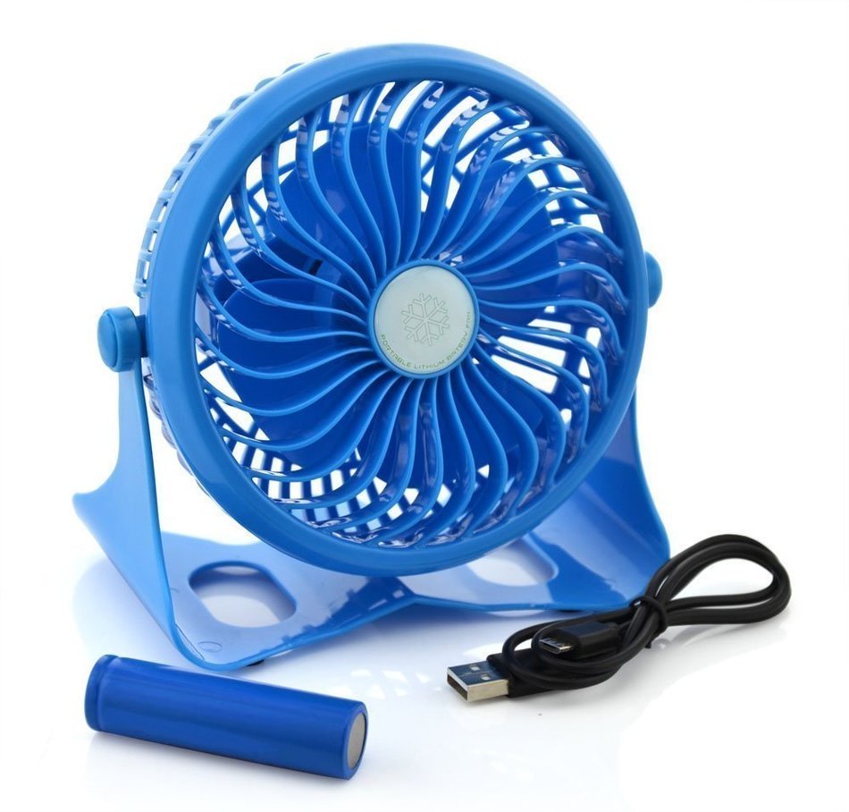 Happy-top 360 Degree Adjustable Wireless USB or 18650 Battery Powered Portable Desk Fan Mini Portable Fan Electric... N5