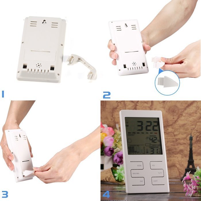 Indoor Humidity and Temperature Monitor, Electronic Hygrometer Thermometer Data Updated in Real Time With LCD... N5
