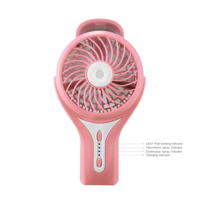 Dealpeak USB Rechargeable Handheld Mini Fan with Cooling Mist as Personal Cooling Humidifier for Home Office and... N37