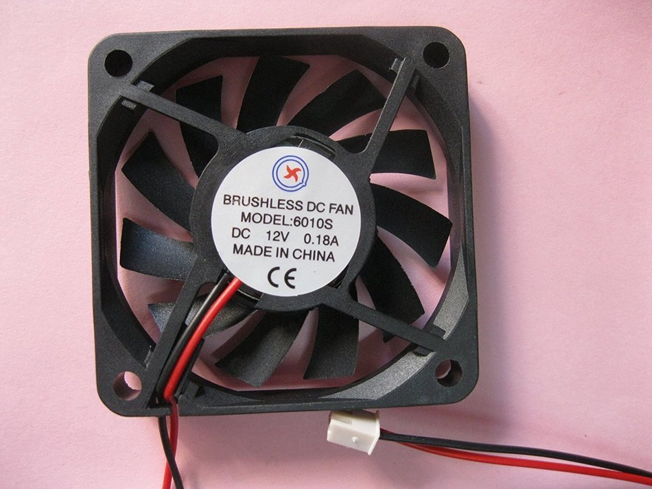 2 pcs Brushless DC Cooling Fan 12V 6010S 11 Blades 2 wire 60x60x10mm Sleeve-bearing Skywalking N2