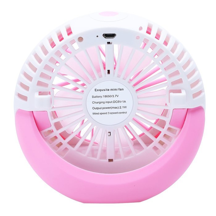 Small Desk Fan,Ladyker 5 Inch Rechargeable Portable Handheld Mini USB Fans for Travelling Camping Car Office Desktop... N32