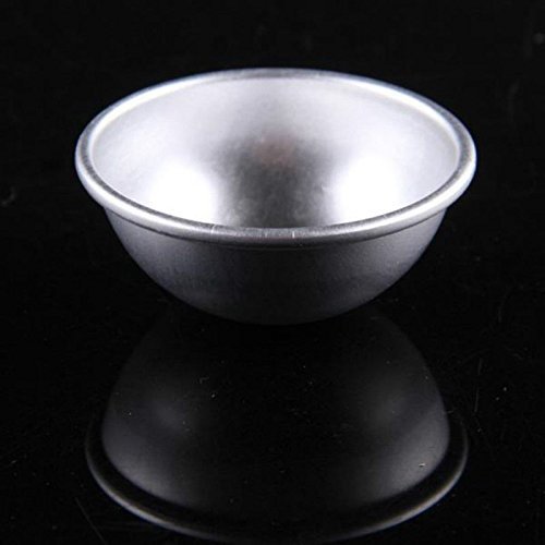 Hot DIY 2pcs 3D Ellipsoid Ball Stainless Steel Sphere Bath Bomb Cake Pan Baking Pastry Mould 2zise (5.5CM)