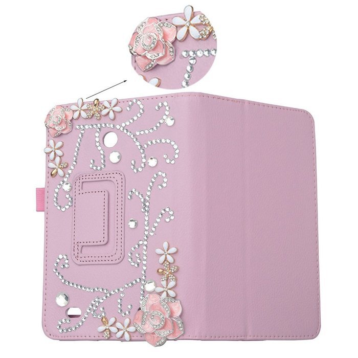 Spritech(TM) 3D Bling Rhinestone Design LG G Pad 8.0 Smart Shell Case Premium PU Leather Stand Cover for LG G... N15