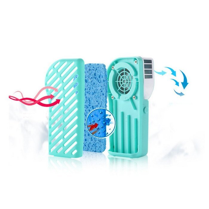 Portable Mini Air Condition USB Rechargeable Water Cooling Fan For Home Office Outdoor Smile Face Handheld Micro... N3