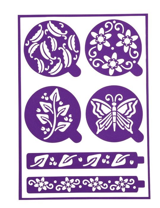 Wilton 417-5158 Stick N Stay Stencils, Hearts