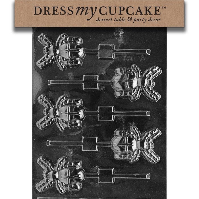 Dress My Cupcake DMCH062 Chocolate Candy Mold, Spider Lollipop, Halloween