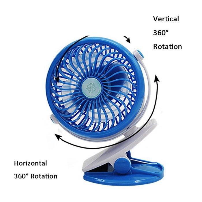 United States store Battery Operated Clip on Fan,Mini Desk Fan Portable Handheld Powered by Rechargeable Battery... N8