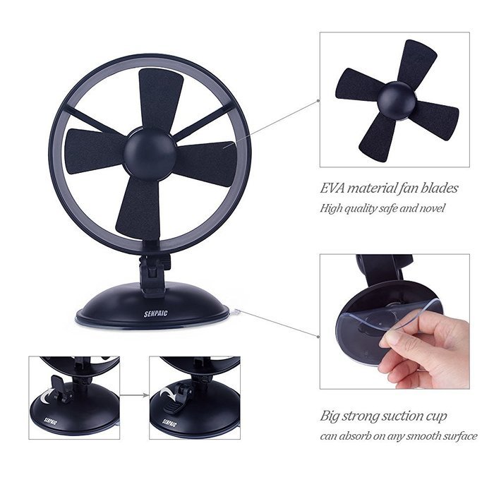 Desk Fan Mini USB Table Fan for Kids(2 Speed,Super Light,Very Safety,5 Inch)(Black) N3