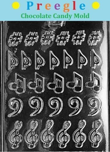 PLP-J006 Music Notes & Clefs Chocolate Candy Mold