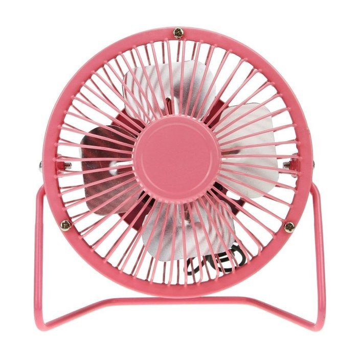 Starsource Adjustable Four Fan Blade 4 Inch USB Mini Desktop Fan With ON/OFF Switch ( Pink ) N2