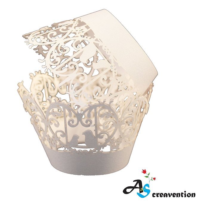 A&S Creavention Vine Cupcake Holders Filigree Vine Designed Decor Wrapper Wraps Cupcake Muffin Paper Holders -... N10