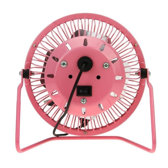 Starsource Adjustable Four Fan Blade 4 Inch USB Mini Desktop Fan With ON/OFF Switch ( Pink ) N3