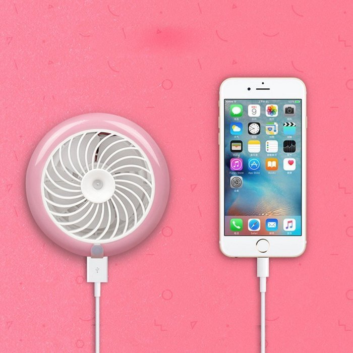 Cideros Mini Desk Humidifier Fan Personal Cooling Air Misting Fan USB Powered with Built-in Rechargeable Battery... N13