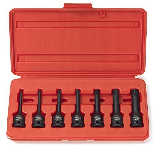 Neiko Pro 01132B 3/8-Inch Cr-Mo Torx Driver Impact Socket Set | 7-Piece Set by Neiko