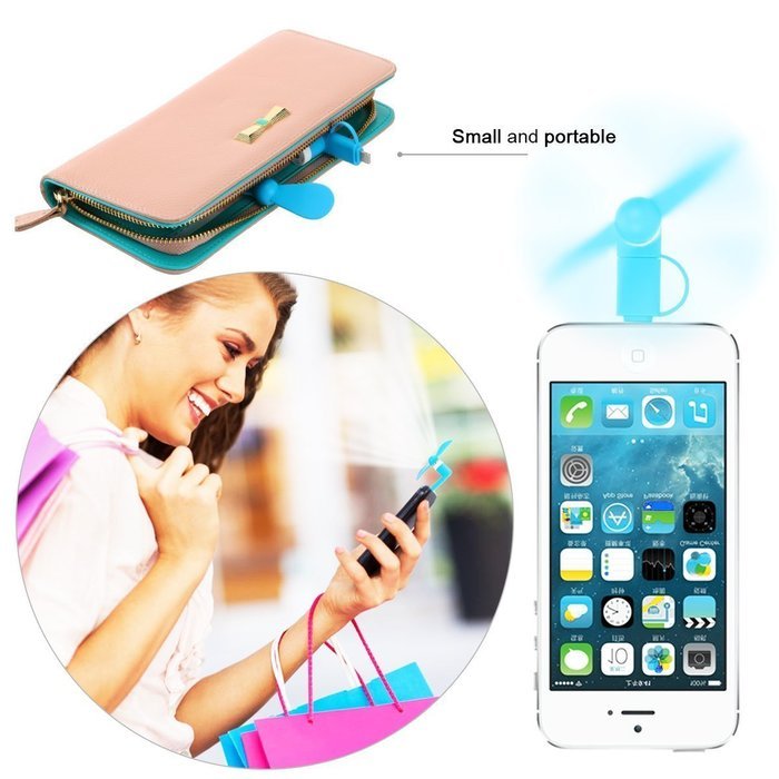 USB Phone Fan Modroid Two Ports Portable Micro USB Mini Fan, 3.5 inch Mini Fan Cooling Solution Cooler Rotating... N7