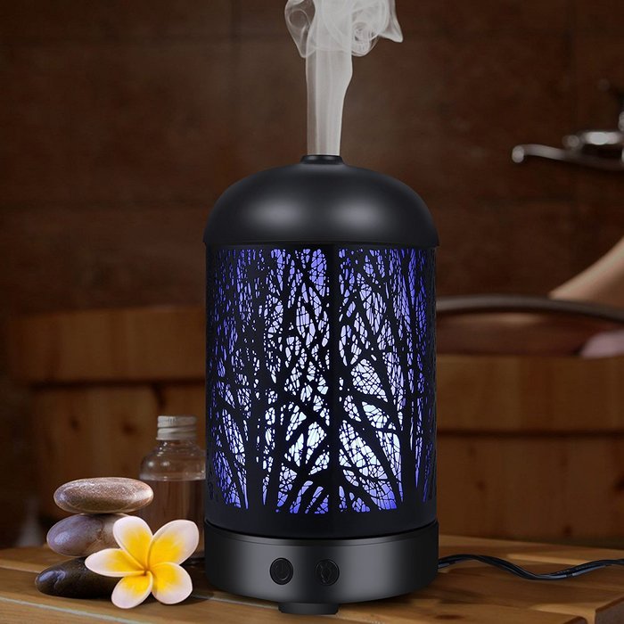 COOSA 100ml US Plug Standard Ultrasonic Aromatherapy Essential Oil Diffuser Cool Aroma Mist Humidifier with LED... N3