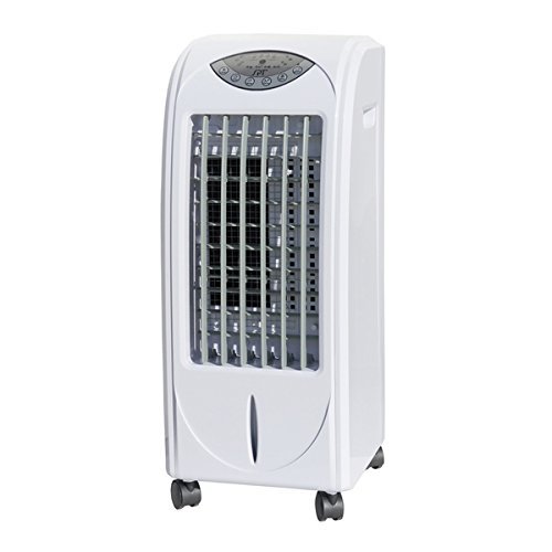 Plastic White Evaporative Air Cooler/ Humidifier Oscillating Floor Fan With 3D Cooling Pad N3