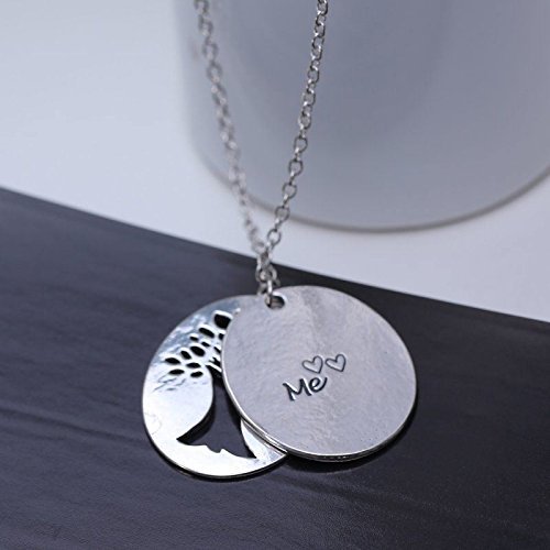 Serenity Prayer Tree Pendant Two Piece Necklace Religious Inspirational Jewelry N11