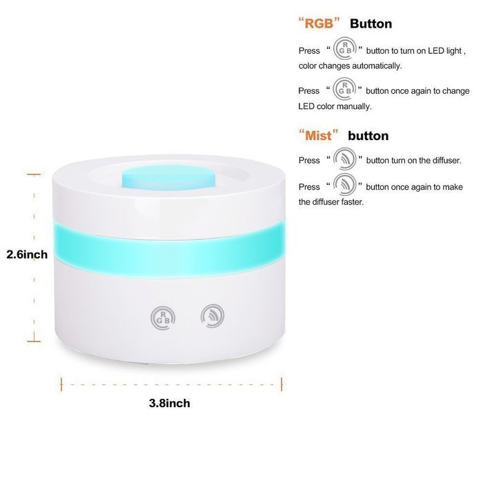 Excellent Mini USB Portable Essential Oil Diffuser Aroma Diffuser 100ml For Home Yoga Office SPA Bedroom N2