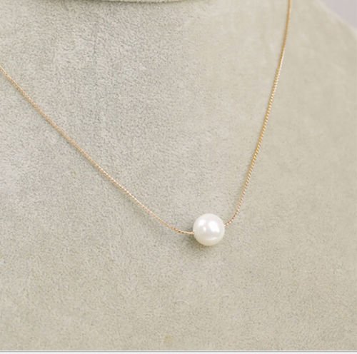 Fashion Womens Singel Pearl Pendant Bib Choker Statement Collar Necklace Gift N6