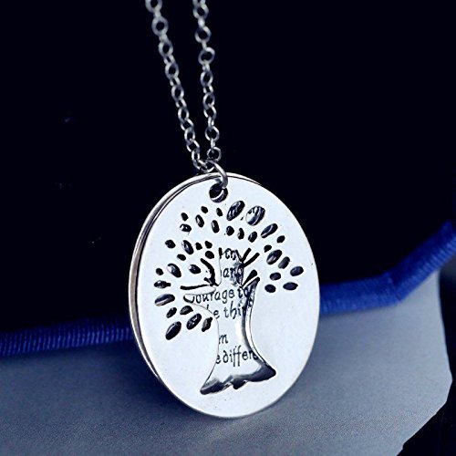 Serenity Prayer Tree Pendant Two Piece Necklace Religious Inspirational Jewelry N12
