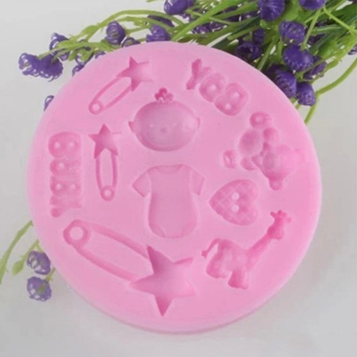 GOOTRADES Baby Boy Shower Fondant Mold Silicone Sugar Craft Molds N3