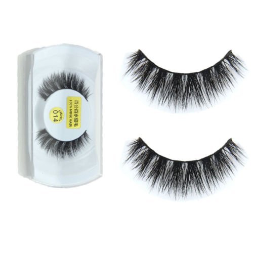 100%Real Mink Natural Thick False Fake Eyelashes Eye Lashes Makeup Extension AB N4