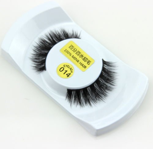 100%Real Mink Natural Thick False Fake Eyelashes Eye Lashes Makeup Extension AB N5