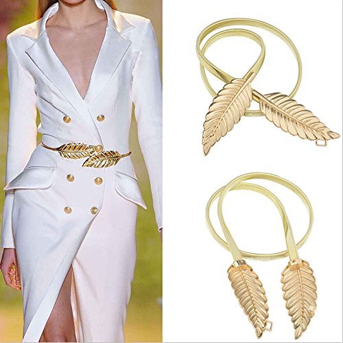 New Women Leaves Elastic Stretch Waist Belt Strap Cummerbund Waistband Fashion N3
