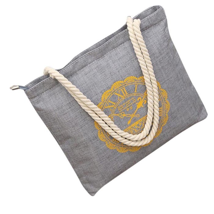 AutumnFall Fashion Cute Printing Women Girls Canvas Bags Shoulder Bag Casual Handbag (Gray) N3