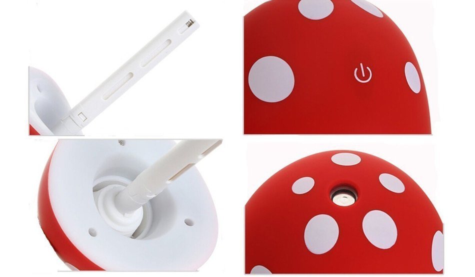 Happy-top&reg; USB Portable Mini 200ml Ultrasonic Humidifier Mushrooms Humidifier Purifier with LED Lighting for Home... N4