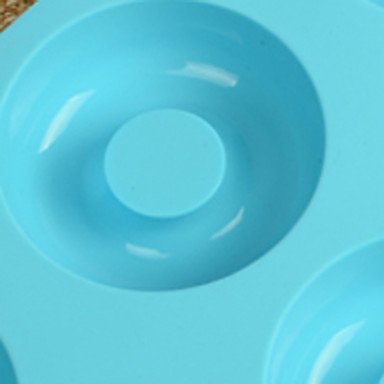 Y&XL&H 6Cav Doughnut Donut Bundt Ring Cake Chocolate Dessert Silicone Mold Decor Kits(Random Color)