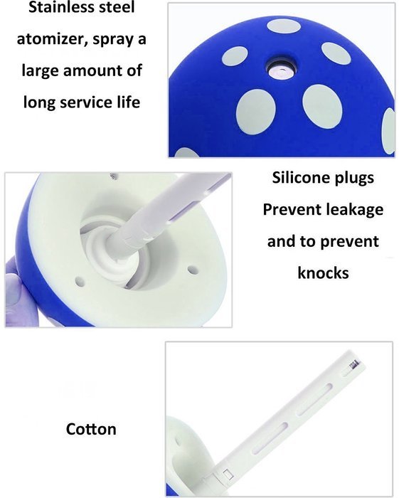 Happy-top&reg; USB Portable Mini 200ml Ultrasonic Humidifier Mushrooms Humidifier Purifier with LED Lighting for Home... N8