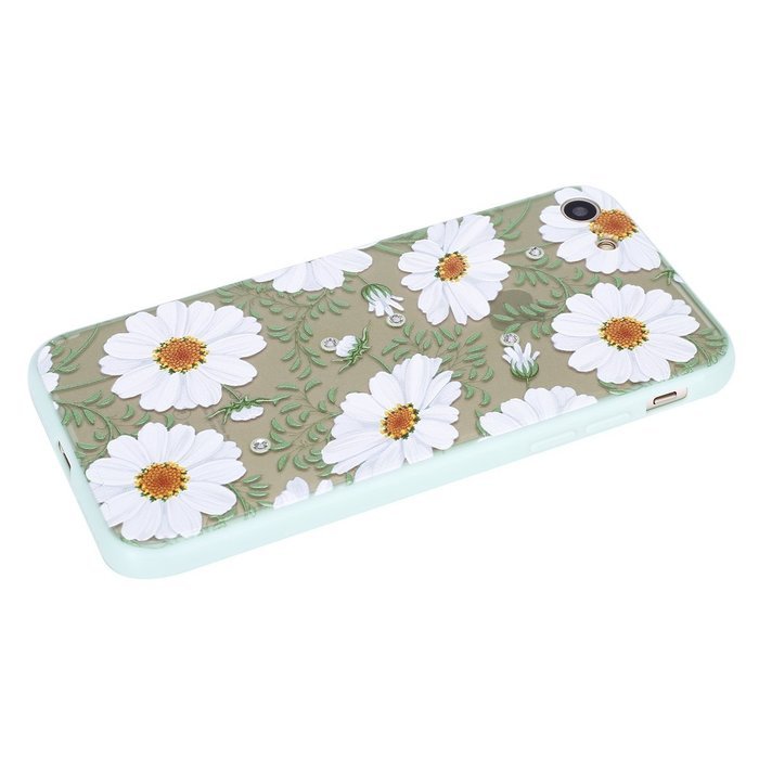 iPhone 7 Case, PHEZEN Colorful Flower Butterfly Plum Blossom Crystal Diamond Bling Hybrid Hard PC + Clear Soft... N21